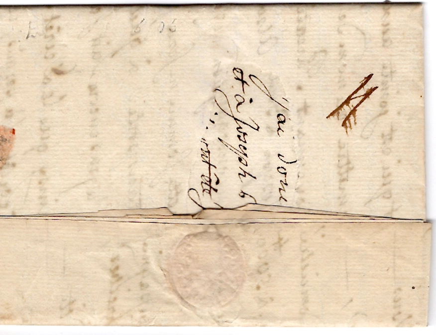 1 HAUT RHIN MARQUE STE MARIE LETTRE ECRITE RIBEAUVILLE 1779 POUR NANCY + FRANCHE COTE 600€