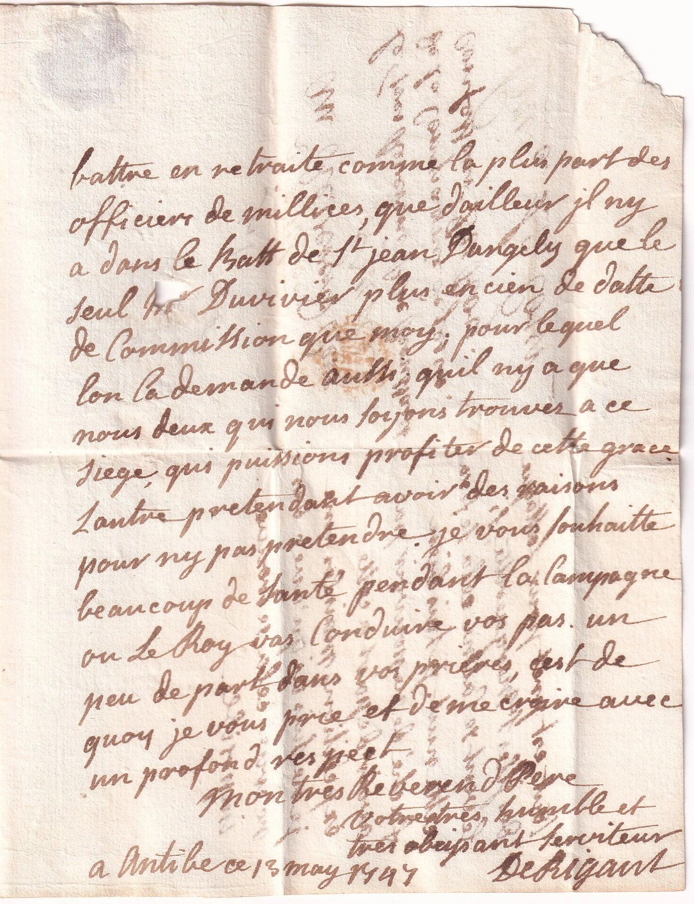 4 MARQUE ANTIBES + FRANC + CAD ROUGE FERM GEN DES POSTES PORT PAYE PARIS 1747 LENAIN N°34A INDICE 31 VAR ALPES MARITIMES