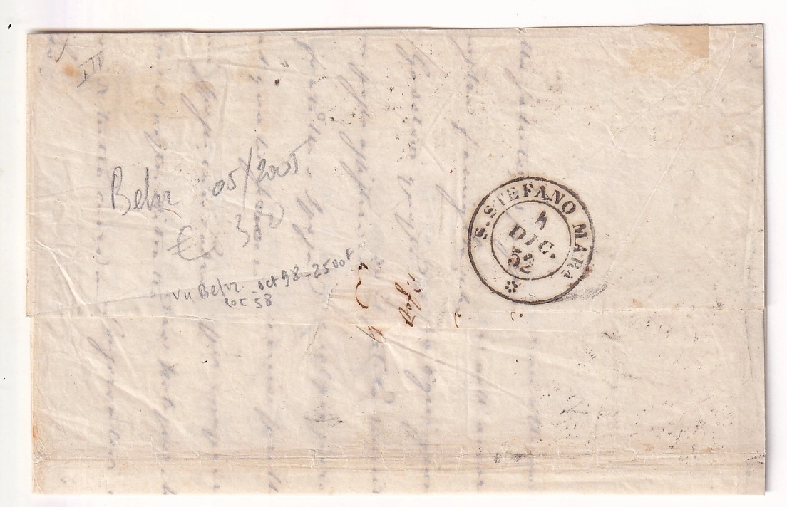 1 N°4 PAIRE GRILLE SANS FIN PARIS ROUTE 15 POUR SAN STEFANO AL MARE ITALIE ITALIA VIA NICE NIZZA ET ANTIBES VAR 10.10.1852