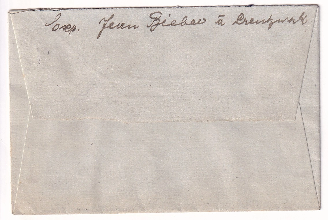 1 N°152 ORPHELINS DE GUERRE SEUL SUR LETTRE CREUZTWALD MOSELLE 1920 POUR METZ