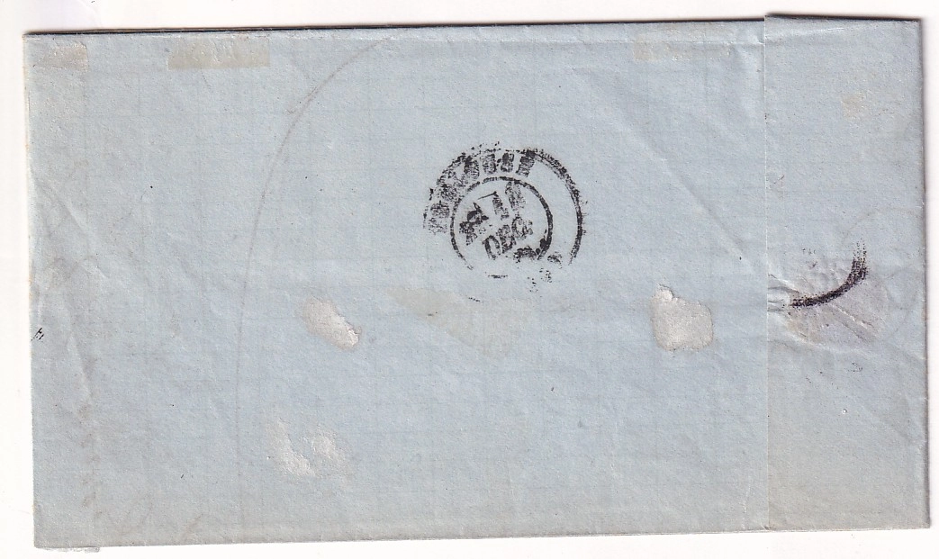 1 N°44 PC DU GC 2777 PAMIERS ARIEGE 14 DEC 1870 POUR TOULOUSE HAUTE GARONNE RARE