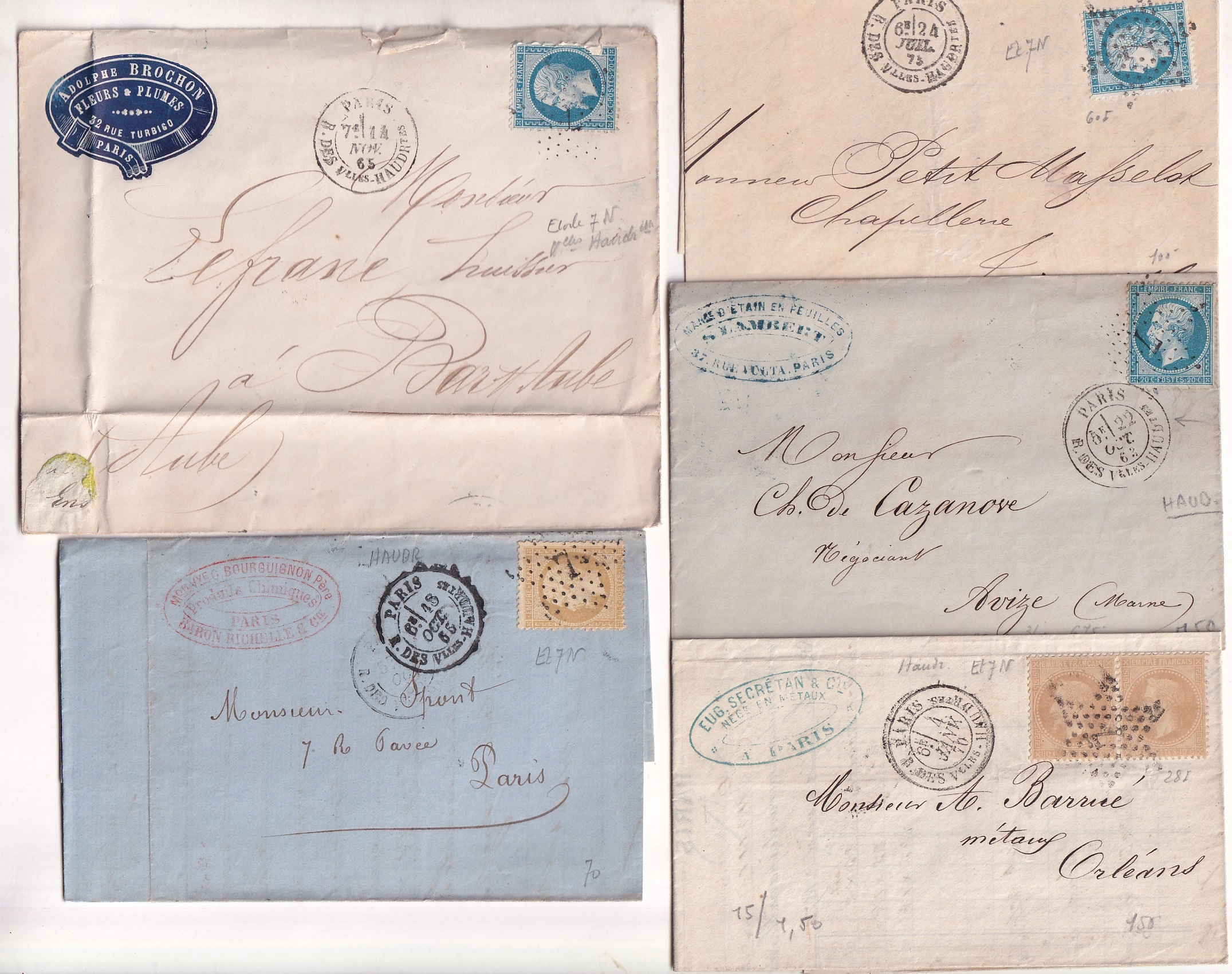 1 LOT ETOILE 7 PARIS DE 11 LETTRES DONT PETIT 7 1ER ET 2EME ETAT
