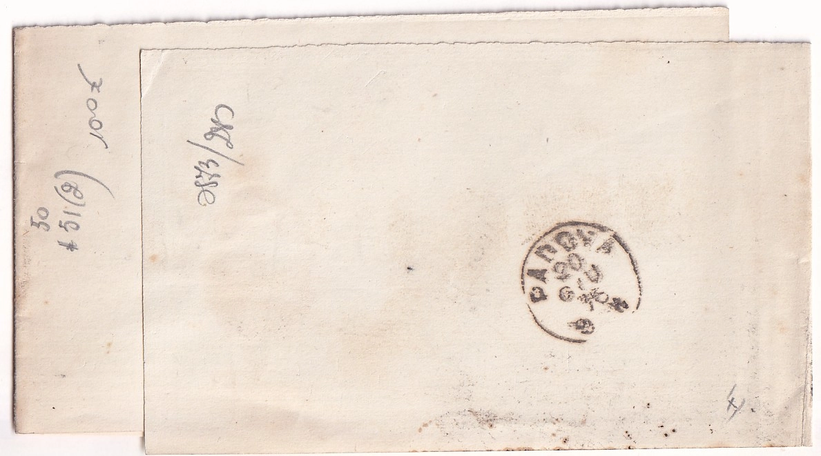 1 N°50 + 51X2 PARIS BT MAGENTA SUR BANDE DE JOURNAL POUR PADOUE PADOVA ITALIE ITALIA