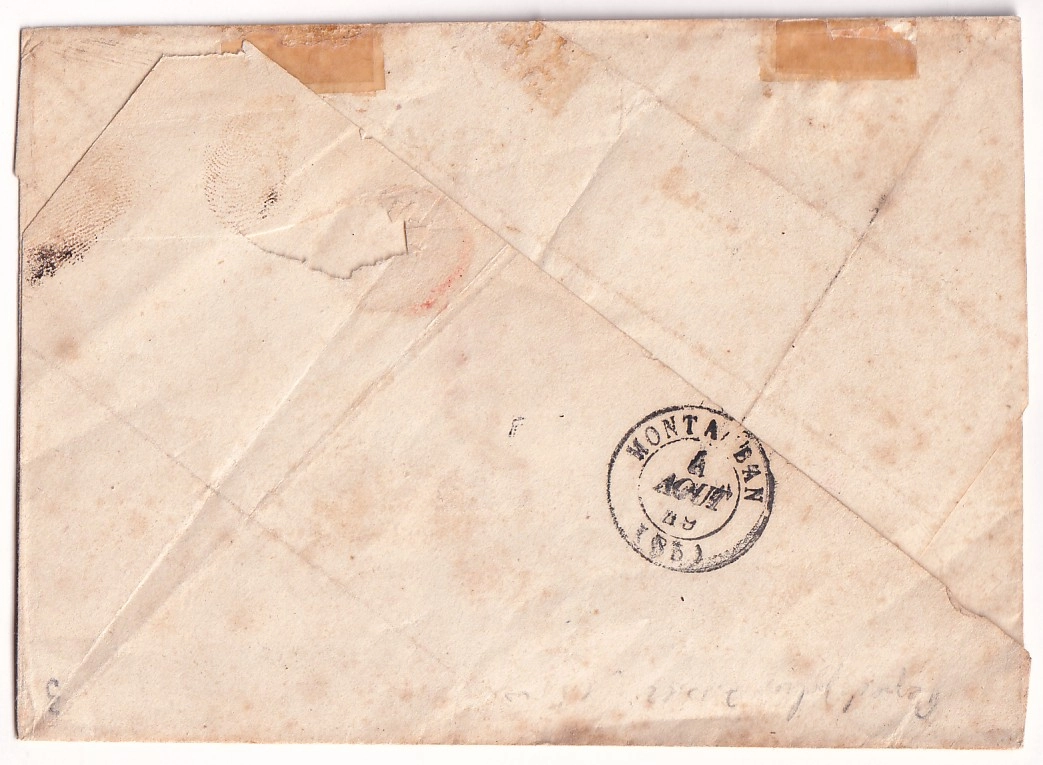 2 N°3 PAIRE GRILLE MOLIERES TARN ET GARONNE 4 AOUT 1849 POUR MONTAUBAN