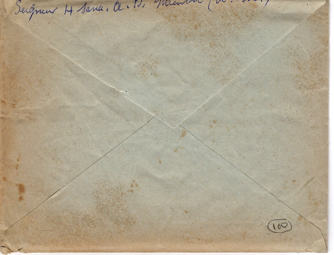 1 BLASON 1FR COMTAT SEUL LETTRE MENTON 12.5.1958 TEXTE AVEC CECOCRAMME