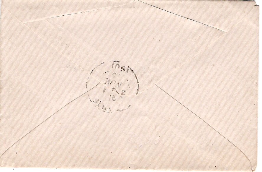 1 N° 60 PETITE LETTRE PC GC 2230 TYPE 17 MAROLLES-EN-HUREPOIX SEINE ET OISE 1 NOV 1875 COTE 340€