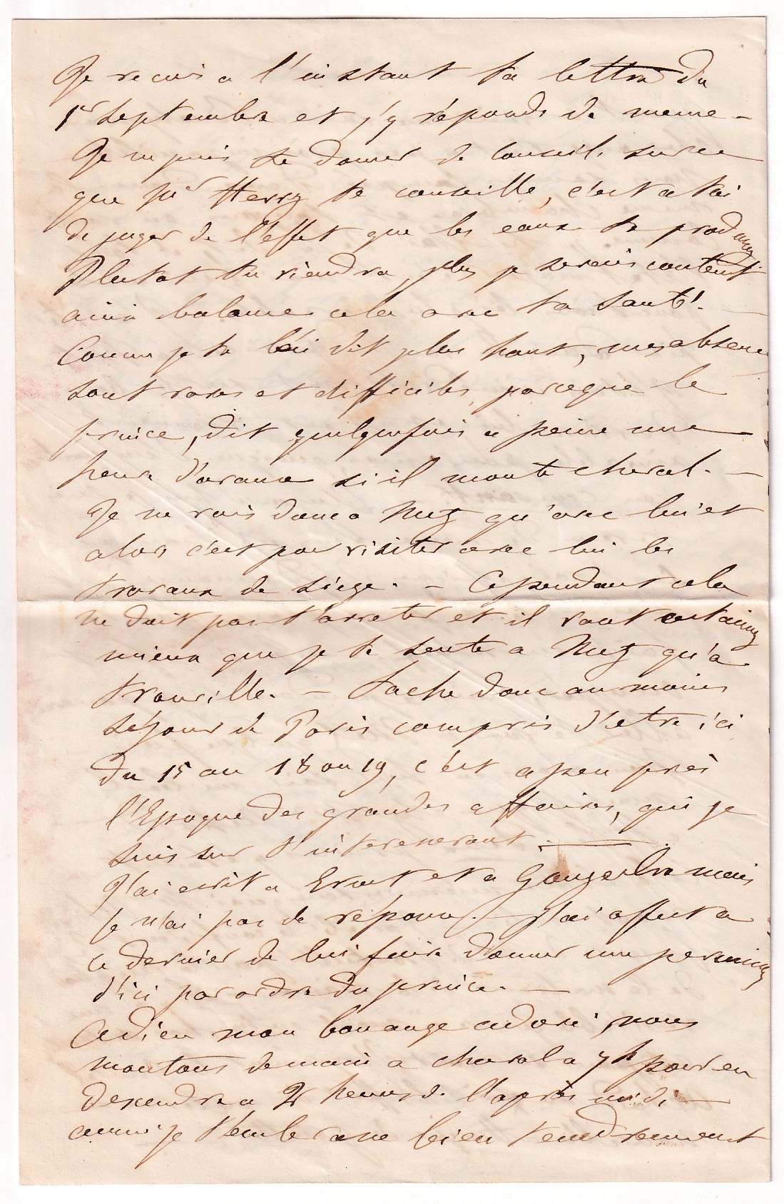4 CAD TYPE 15 METZ MOSELLE 1844 + CAD CORPS OPERATION DE LA MOSELLE SUR LETTRE ENTETE ETAT MAJOR DE BUCHY PUR TROUVILLE MOSELLE