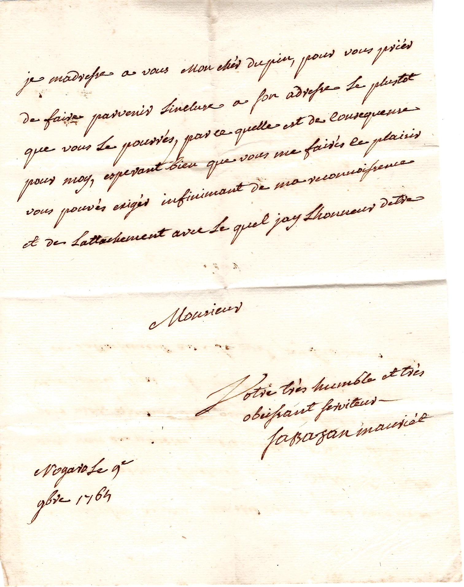 3 VENDEE MARQUE LUCON 1784 + PP MANUSCRITE  LETTRE POUR FONTENAY