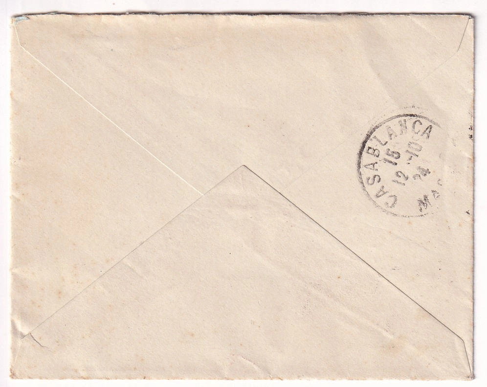 1 N°209 PIERRE RONSARD SEUL SUR LETTRE PAR AVION PARIS 1924 POUR CASABLANCA MAROC