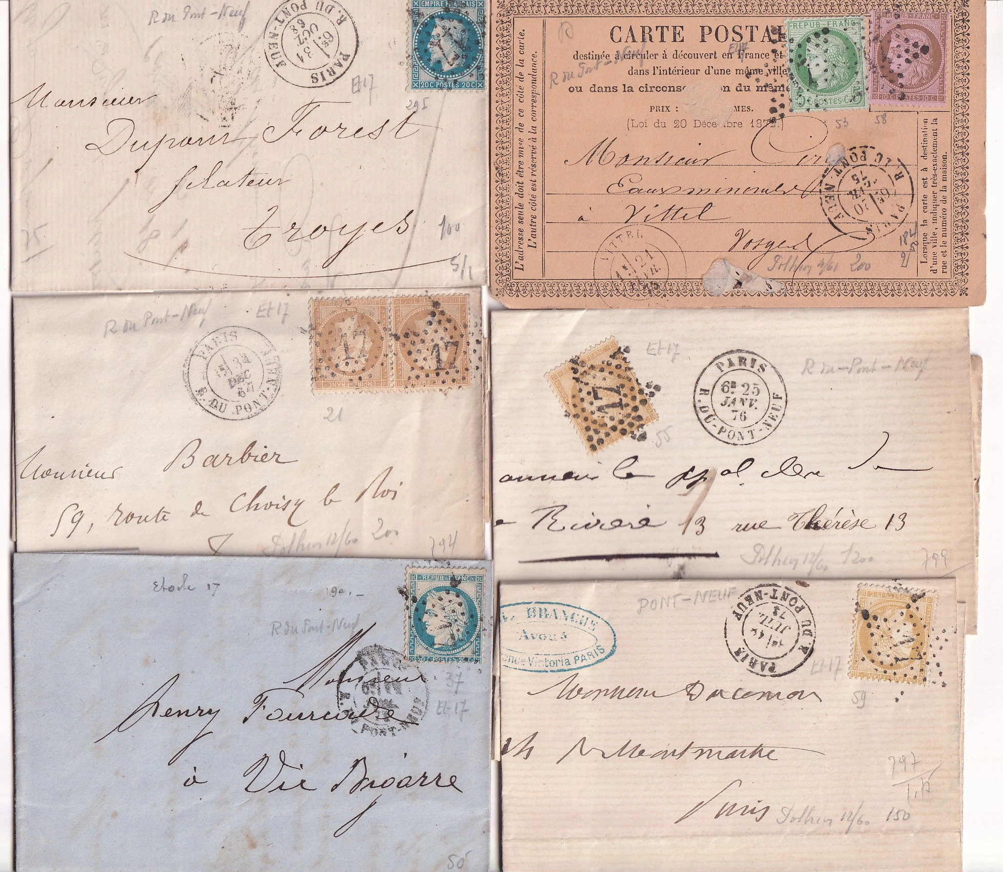 1 LOT ETOILE 17 PARIS DE 13 LETTRES DONT N°36