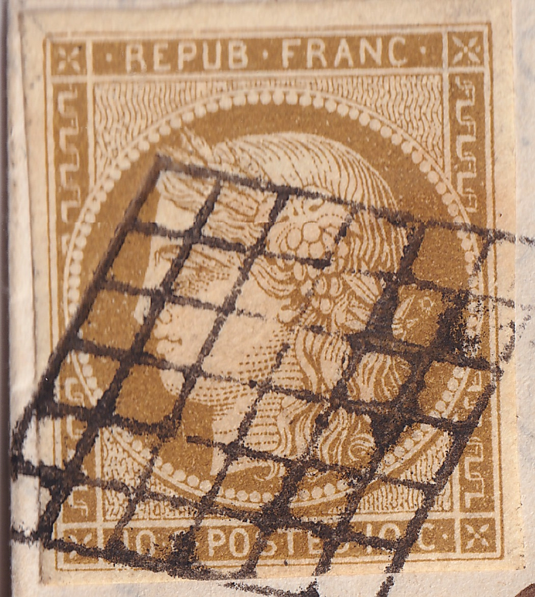 1 N°1 GRILLE + CURSIVE 85 LA FRANCAISE TARN ET GARONNE CAD TYPE 15 MONTAUBAN POUR MONTAUBAN