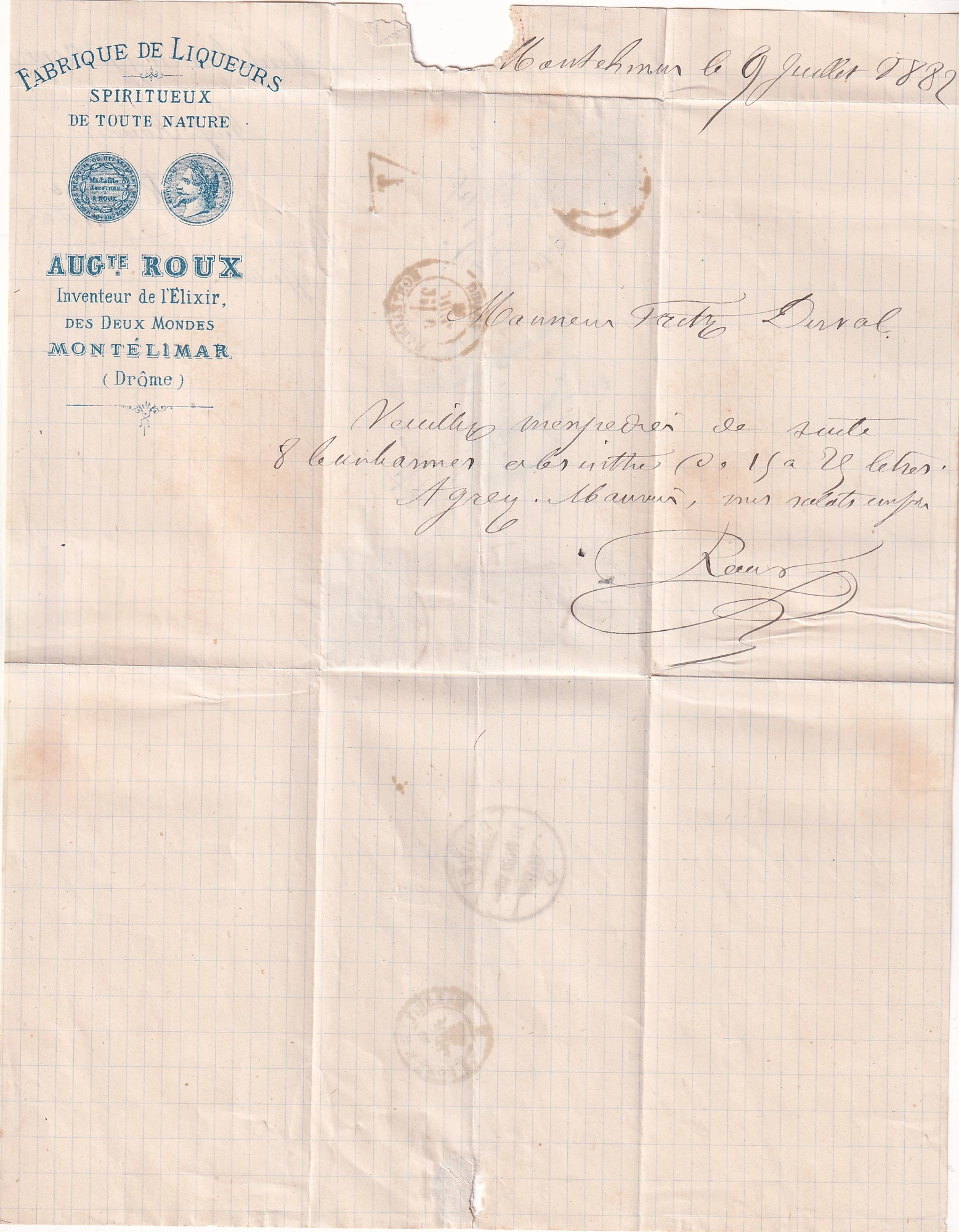 2 N°90 TYPE SAGE MONTELIMAR DROME TAXE 10C BLEU SUISSE X2 POUR COUVET SUISSE