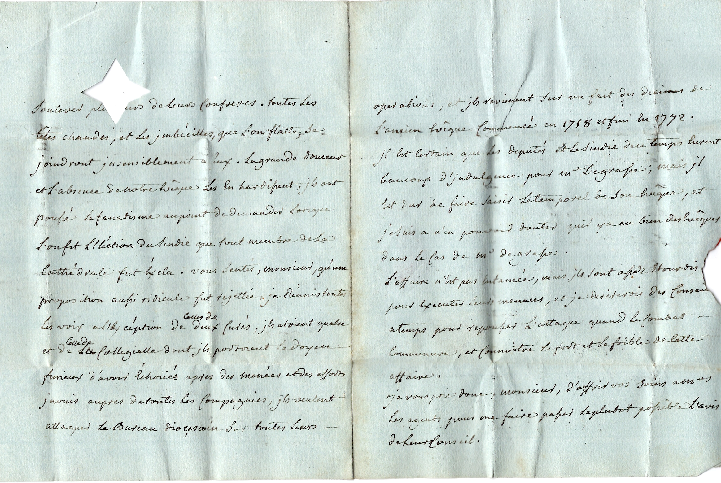 3 MAINE ET LOIRE MARQUE PORT PAYE A ANGERS 1766 LETTRE + PP FLEURS DE LYS COTE 1750€