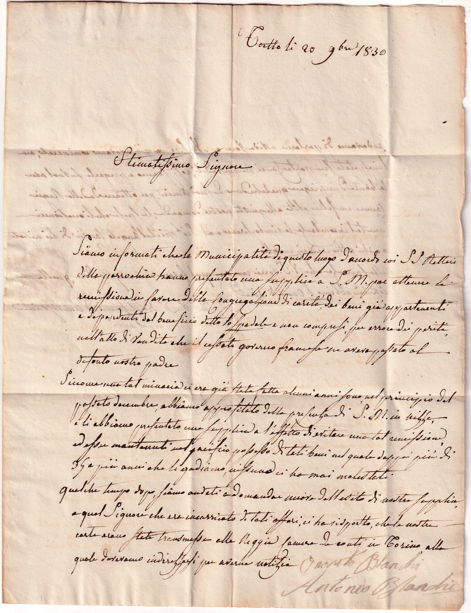 2 MARQUE SARDE PP SCARENA L'ESCARENE ETATS SARDES ALPES MARITIMES POUR TURIN TORINO 1830