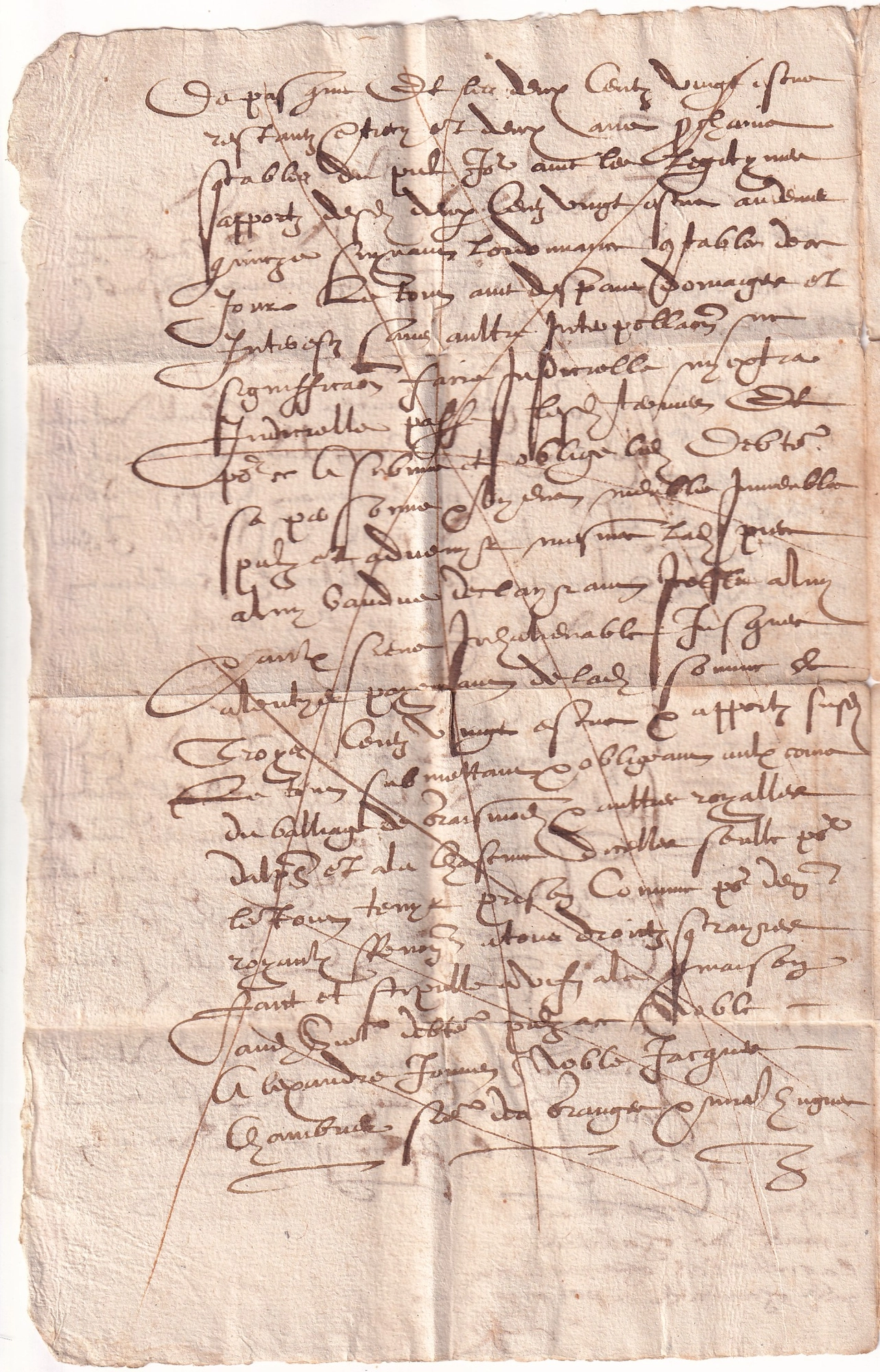 3 LETTRE DE 1598 AVEC MENTION DE PORT CERTIFICAT ROUMET INDICE 29