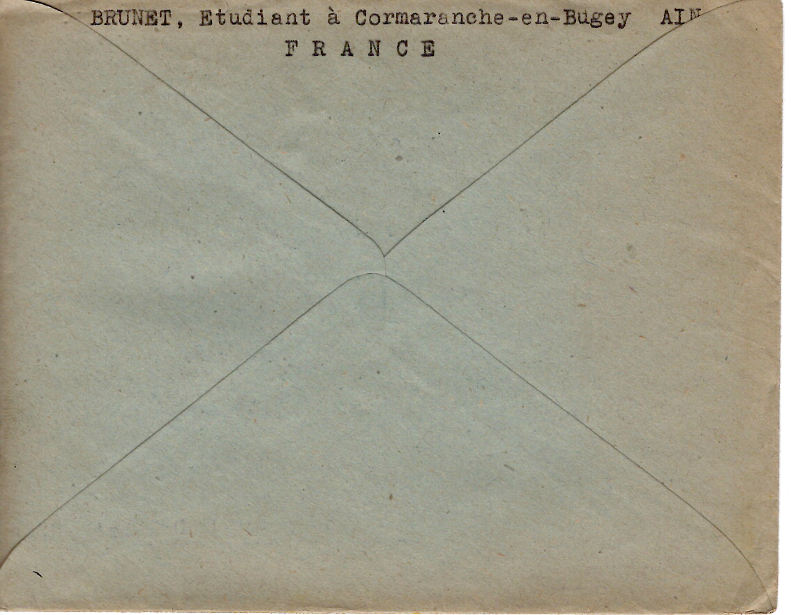 1 SURTAXE 4FR BDF SULLY SEUL LETTRE HAUTEVILLE AIN 9.5.1944 POUR ALLEMAGNE + CENSURE AU TARIF RARE