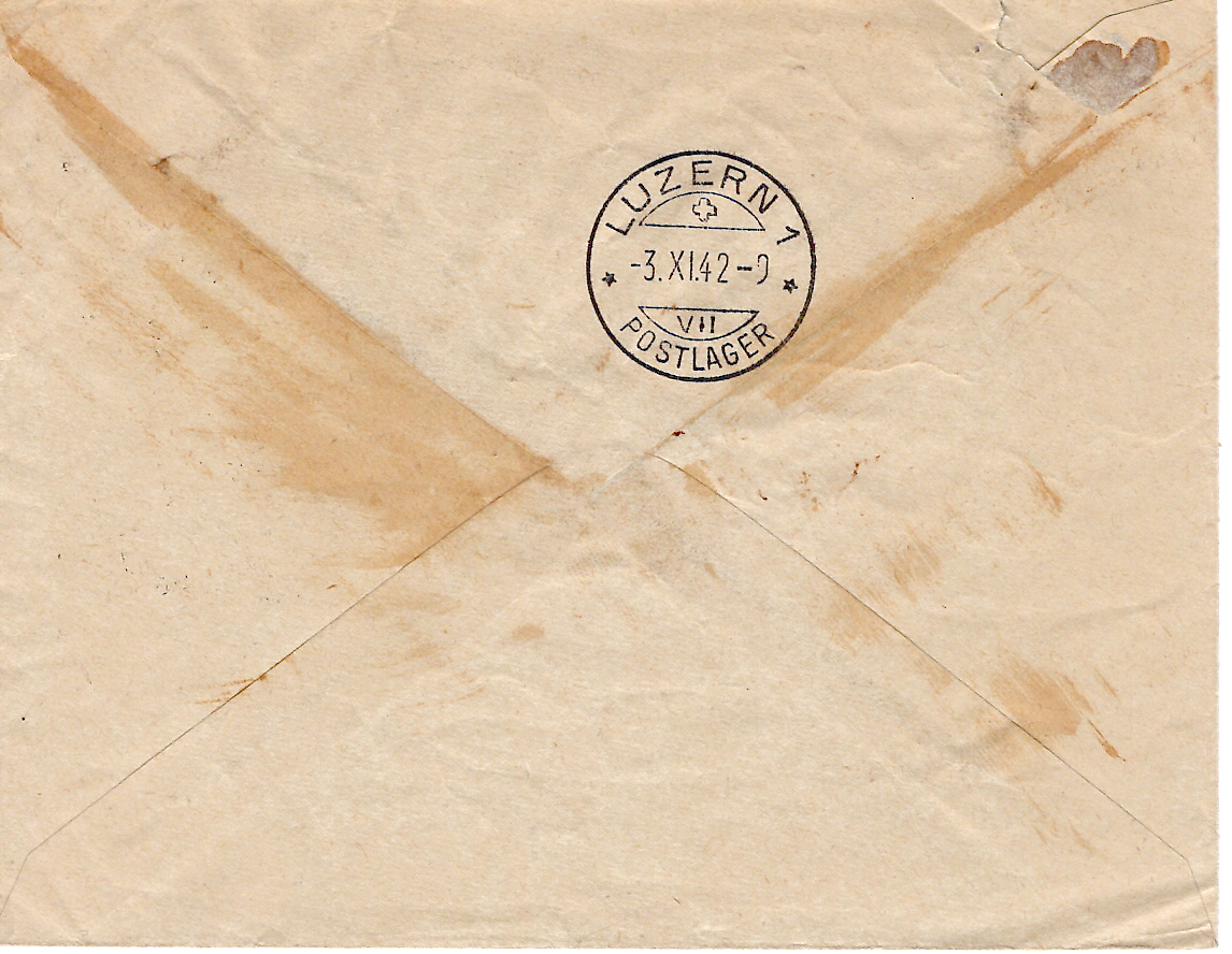 1 PETAIN 1FR50X2+1FR LETTRE MEC VICHY + GRIFFE LE CHEF ETAT FRANCAIS 1942 POUR SUISSE