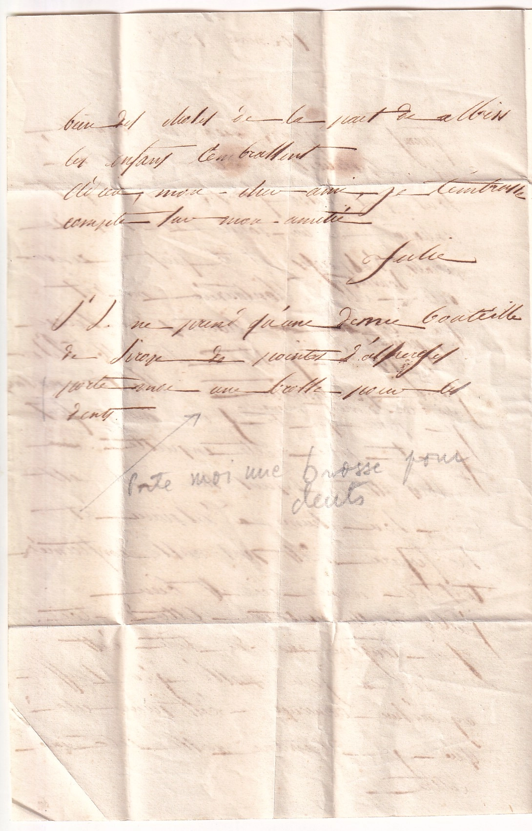 3 TAXE 3  FABRICATION LOCALE CAD TYPE 12 LIPOSTHEY LANDES DECIME RURAL BOITE RURALE A A IDENTIFIER POUR BROCAS 1838