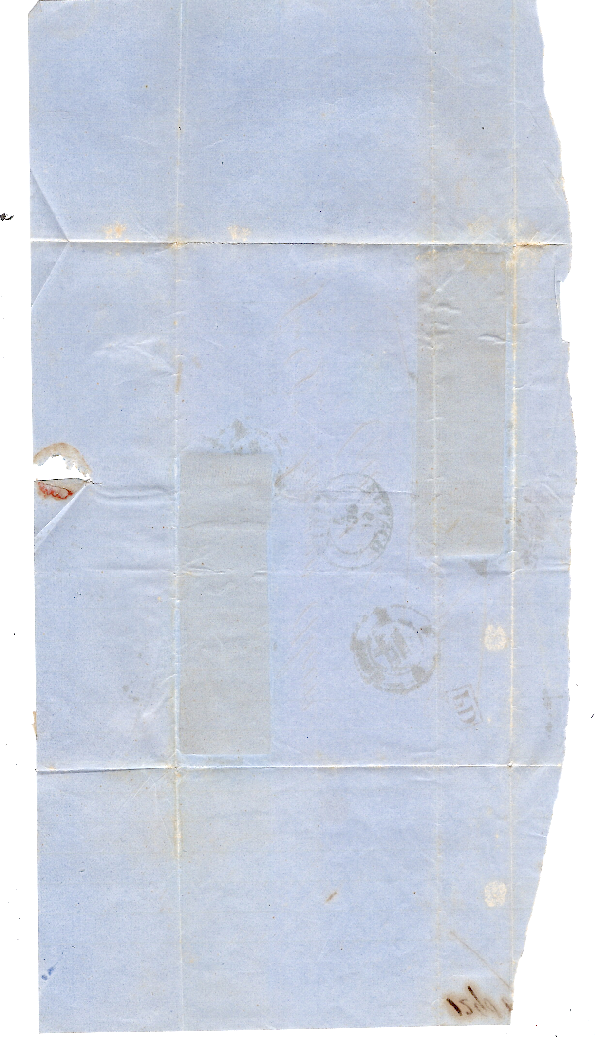 3 N° 14B BANDE DE 4+ BANDE DE 3+1 LETTRE LOSANGE K PARIS K 1861 CADIZ ESPAGNE ESPANA