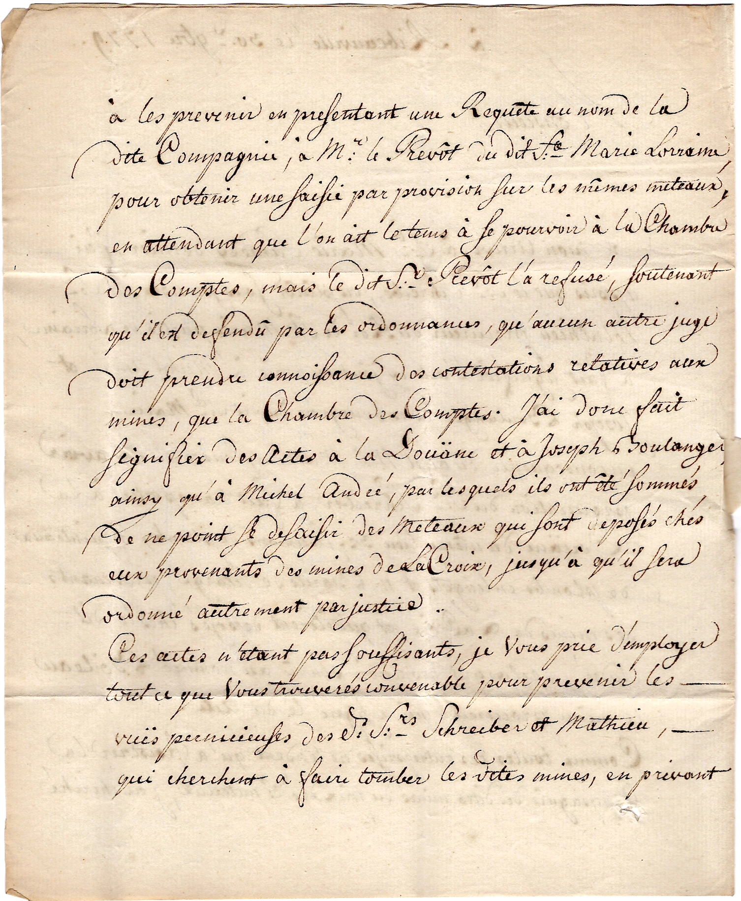 3 HAUT RHIN MARQUE STE MARIE LETTRE ECRITE RIBEAUVILLE 1779 POUR NANCY + FRANCHE COTE 600€