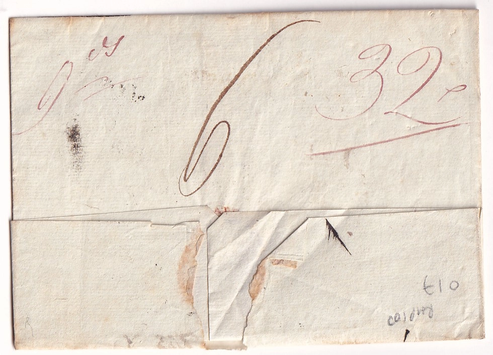 1 MARQUE P24P PONTARLIER DOUBS + PP NEUCHATEL SUISSE 1821 POUR VILLEFRANCHE DE ROUERGUE AVEYRON