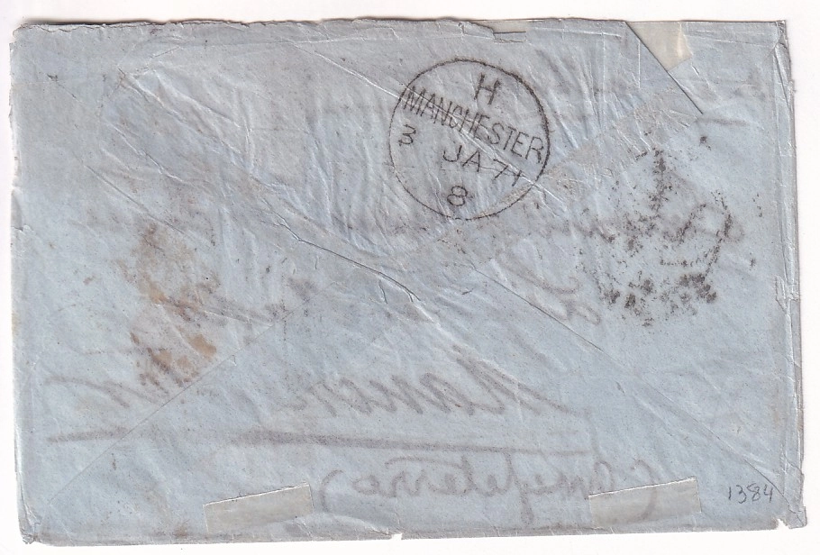 1 BALLON MONTE ARMEE DE LA LOIRE N°36 + 37 PARIS 29.12.1870 POUR MANCHESTER DANS ENVELOPPE GAZETTE DES ABSENTS N°20 + SUPPLEMENT ARRIVE 3 JANVIER 1871