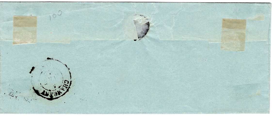 1 N° 14 PC TYPE 15 RUFFIEUX  3 AVRIL 1861 LETTRE SAVOIE