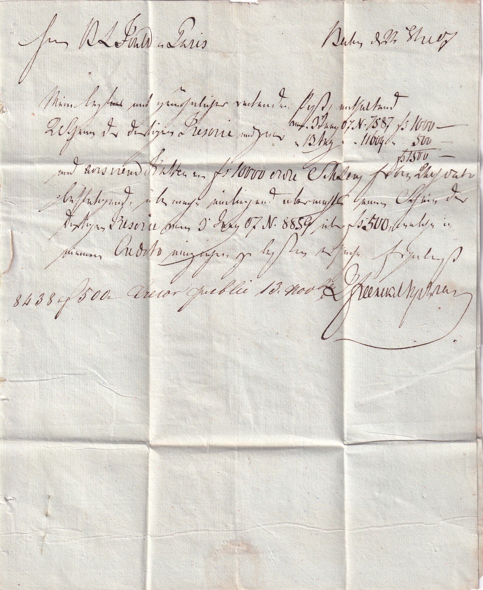 2 N°97 GRANDE ARMEE TEXTE DE BERLIN ALLEMAGNE 1807 POUR PARIS
