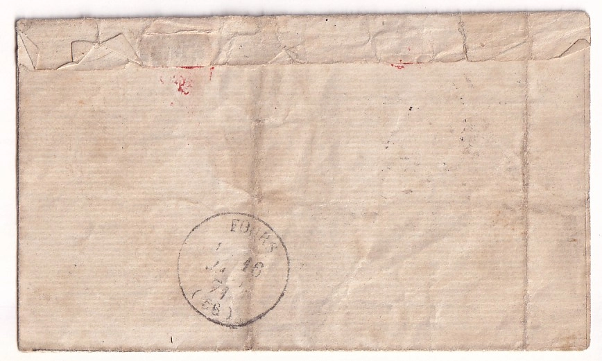 1 BALLON MONTE PARIS 31 DEC 70 ETOILE 11 R ST HONORE POUR SAINT SEINE FOURS NIEVRE ARRIVE16.01.1871