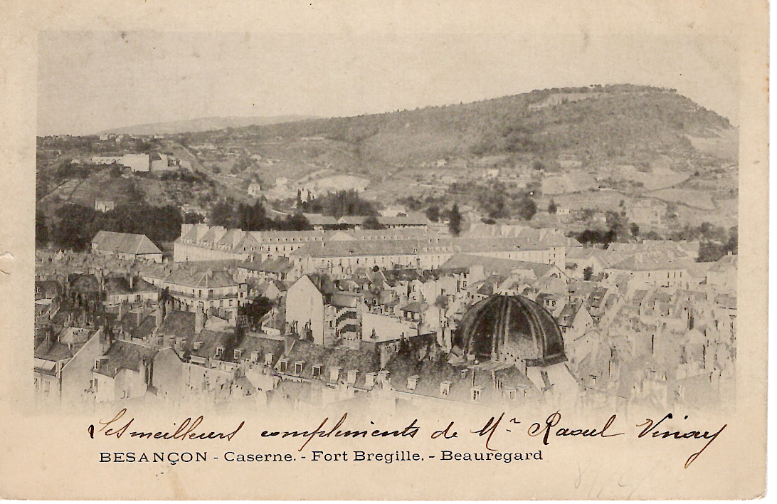 1 MOUCHON 10C RETOUCHE SEUL CARTE BESANCON DOUBS 11.7.1903 POUR CAVALLE TURQUIE