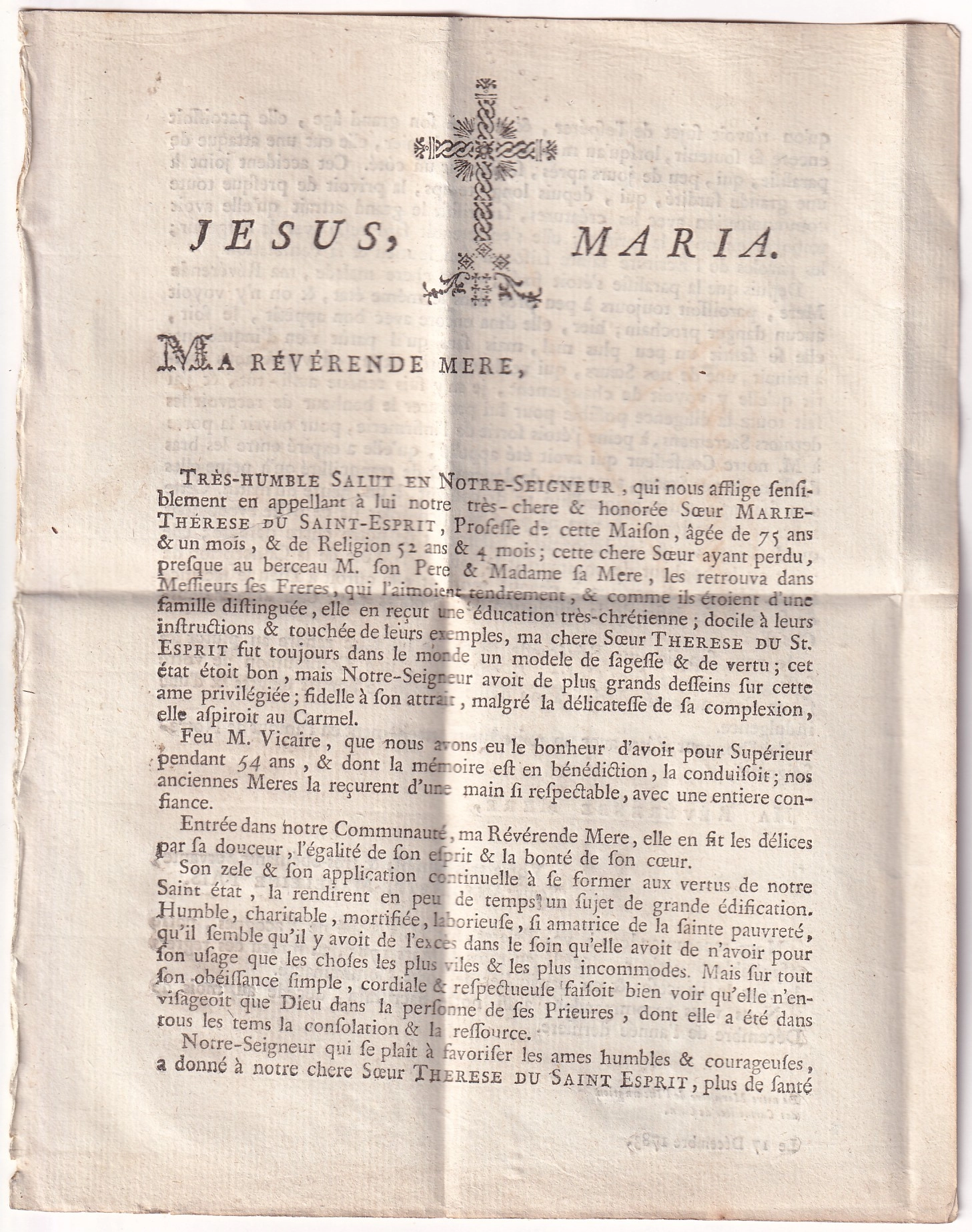 1 LETTRE EN FRANCHISE CARMELITE DE CAEN CALVADOS 1783 POUR TOULOUSE HAUTE GARONNE