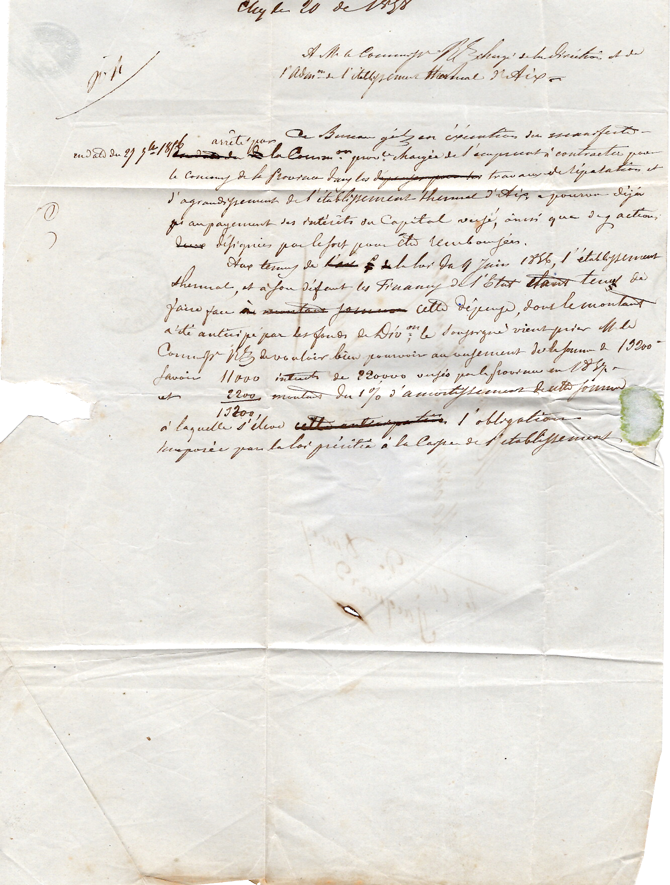 2 SARDE 20C EFFLEURE LETTRE CHATELARD 1858 POUR CHAMBERY SAVOIE