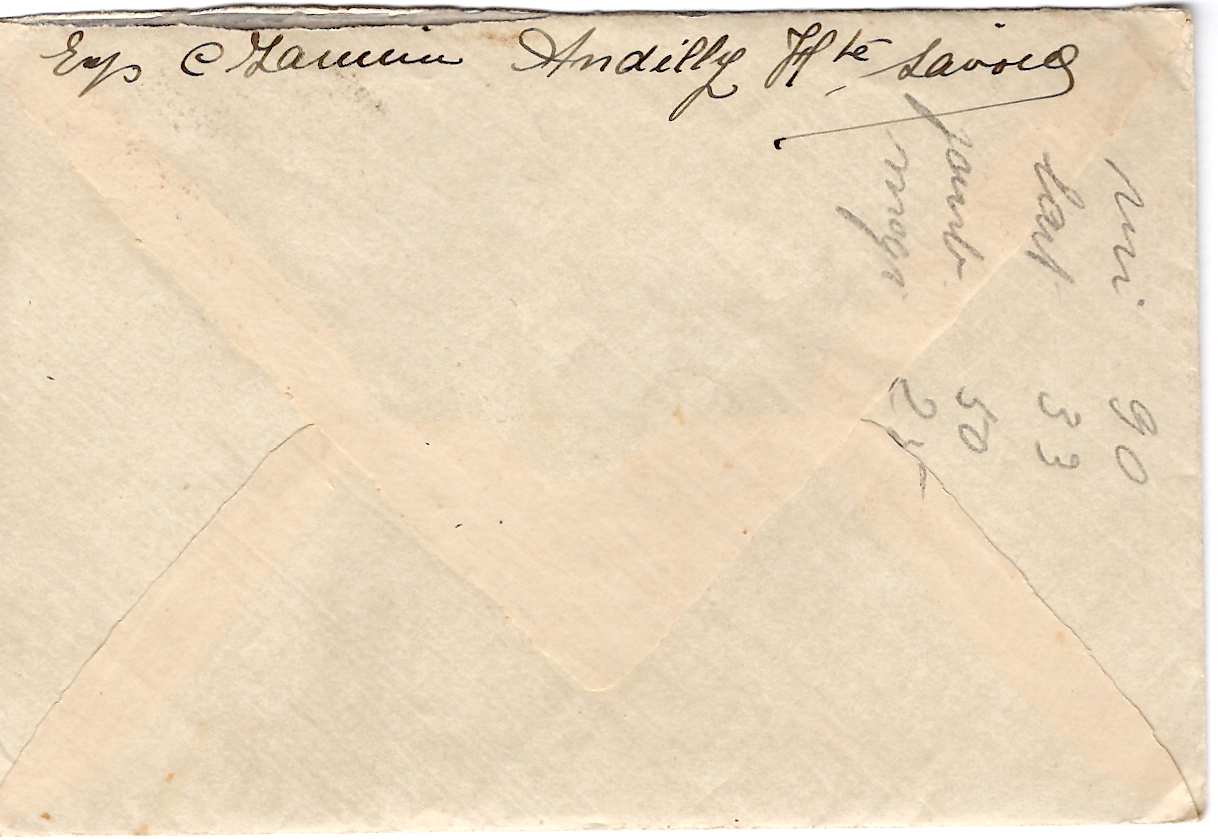 1 PAIX 1FR ORANGE SEUL LETTRE CACHET PERLE ANDILLY 25.8.37 HTE SAVOIE POUR GENEVE TARIF FRONTALIER