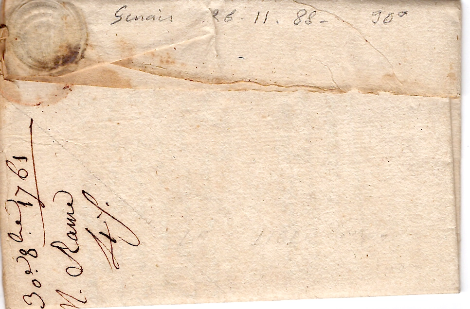 1 HERAULT PETITE MARQUE MONTPELLIER LENAIN N°5 1761 LETTRE POUR BAGNOLS COTE 130€
