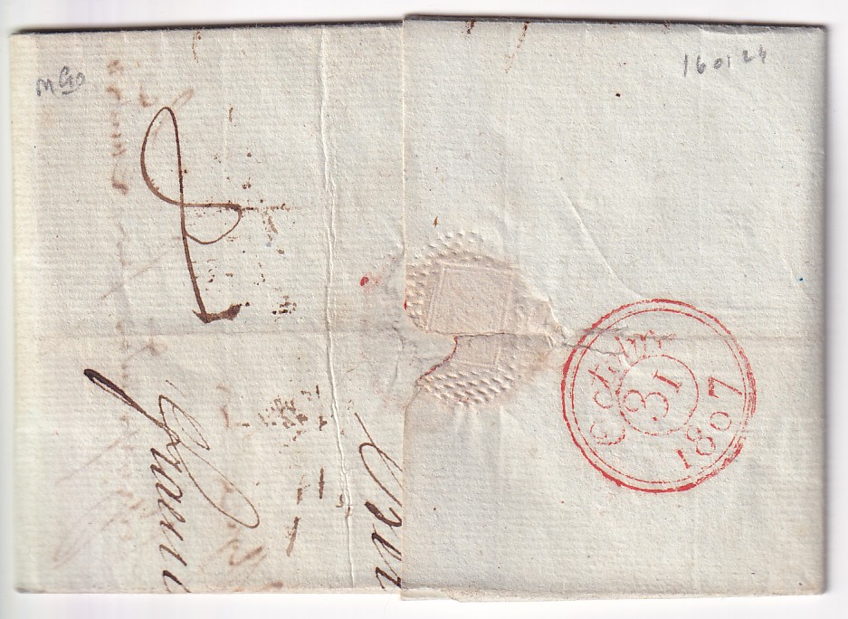 1 N°97 GRANDE ARMEE TEXTE DE BERLIN ALLEMAGNE 1807 POUR PARIS