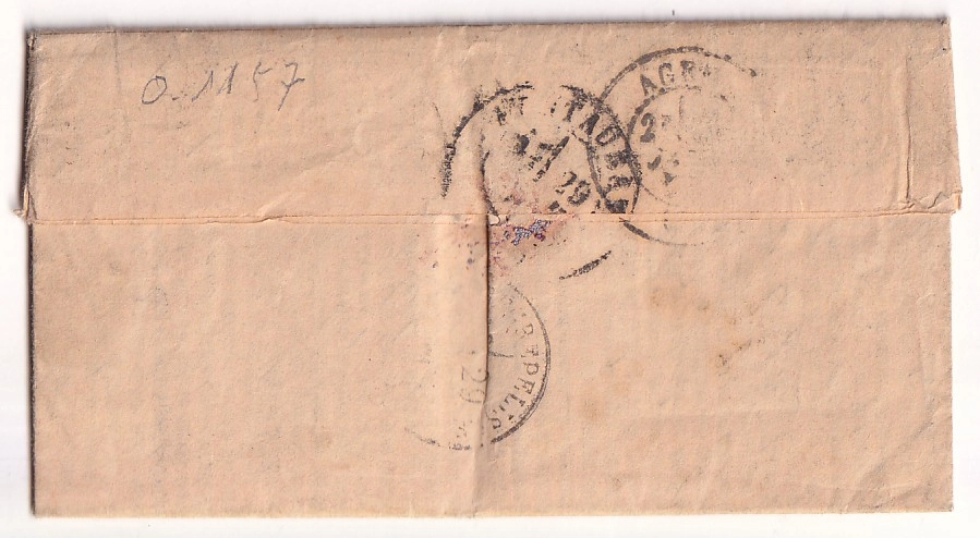 1 BALLON MONTE LA POSTE DE PARIS 16 JANV 1871 POUR NEGREPELISSE TARN ET GARONNE ARRIVE 29 JANVIER GAZETTE DES ABSENTS N°27