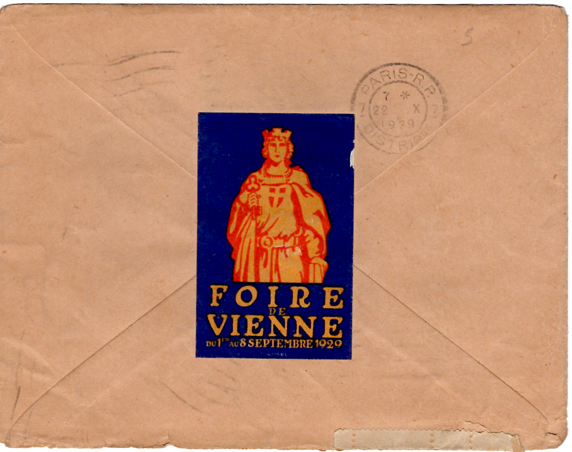 1 BLANC N°157X2+109X3 BDF +172+159X2 LETTRE MEC PARIS 27.X.1929