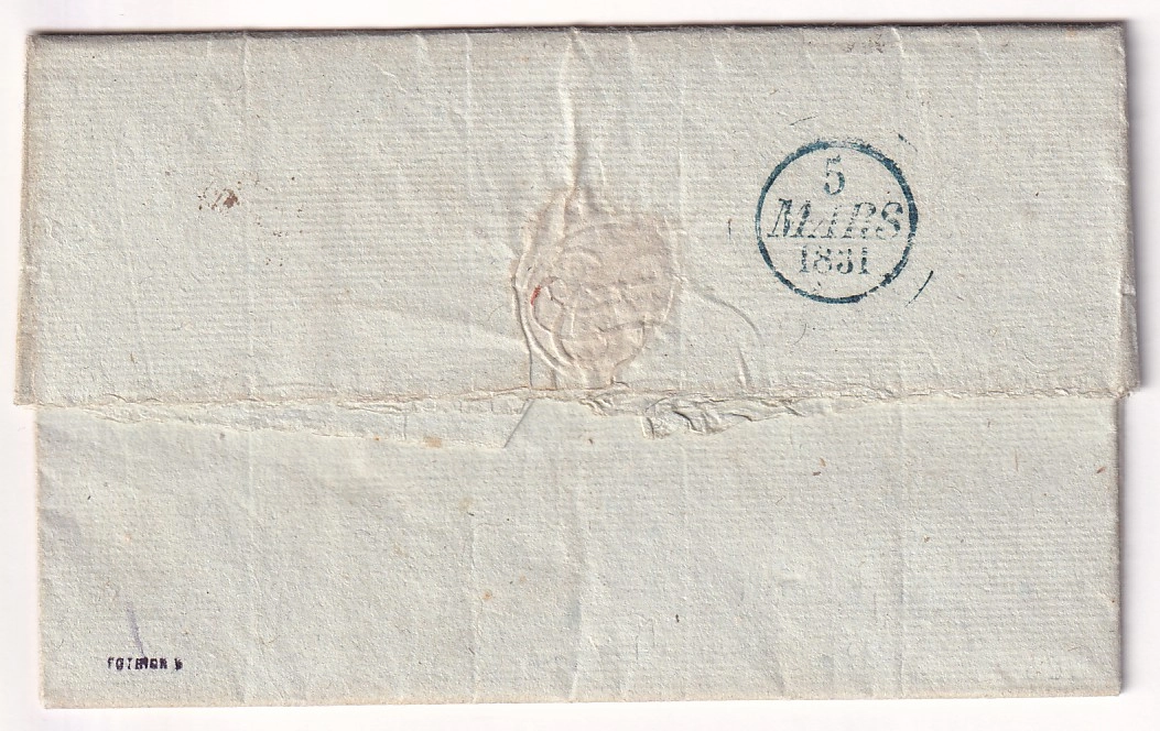 1 CURSIVE 85 MONTAIGU + P115P LAUZERTE TARN ET GARONNE 1831 POUR PARIS CERTIFICAT RHP RARE
