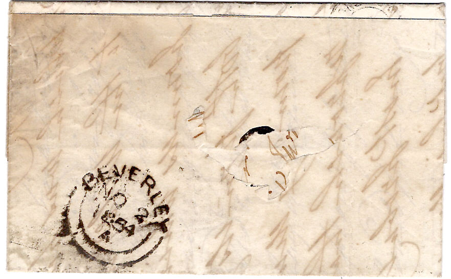 1 N° 16 PAIRE PC 3537 TYPE VERSAILLES 31 OCT 1854 LETTRE POUR ANGLETERRE ENGLAND