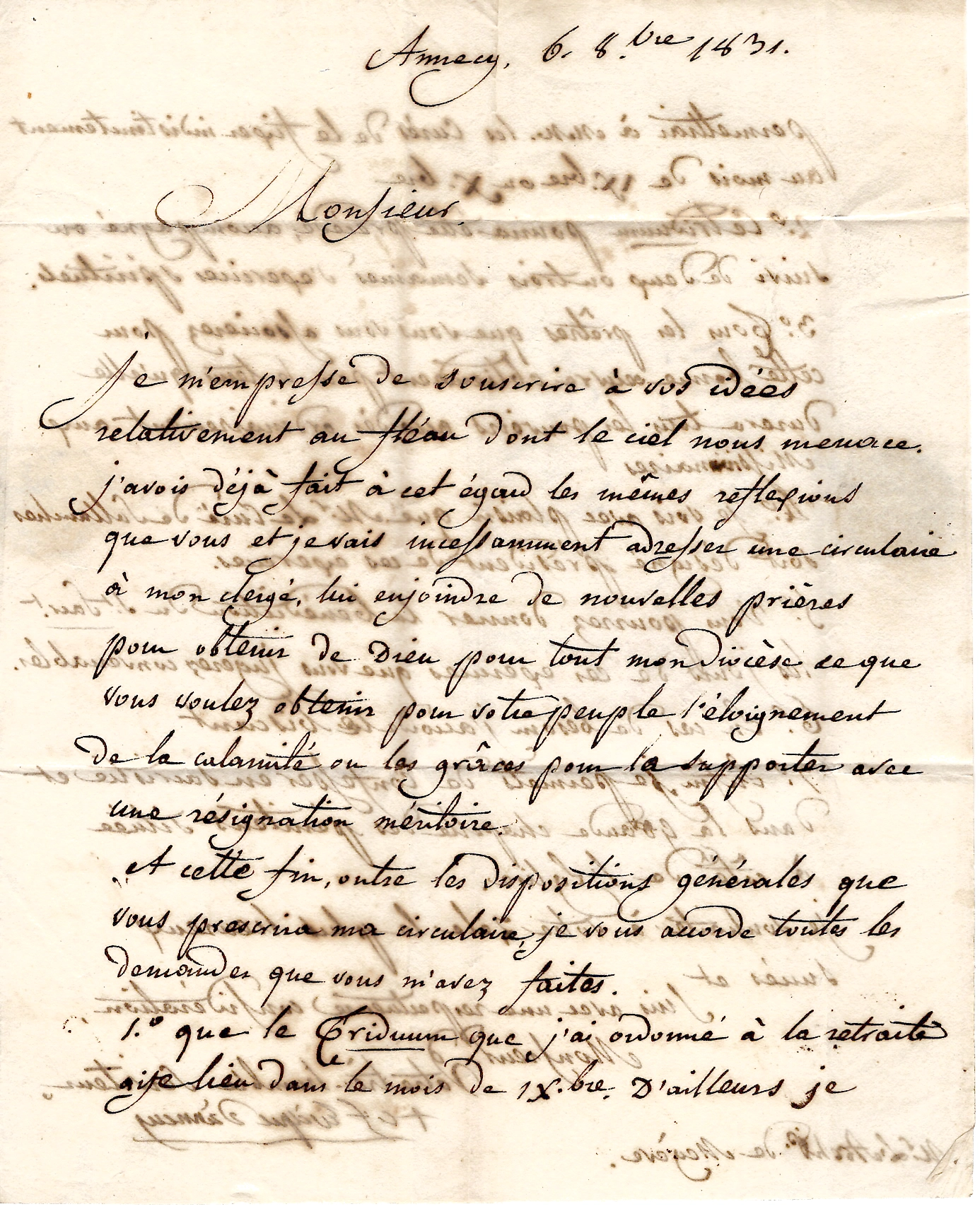 2 MARQUE ANNECY LETTRE HAUTE SAVOIE + FRANCHISE ROUGE R POSTE VESOVO D'ANNECY 1831 POUR MEGEVE