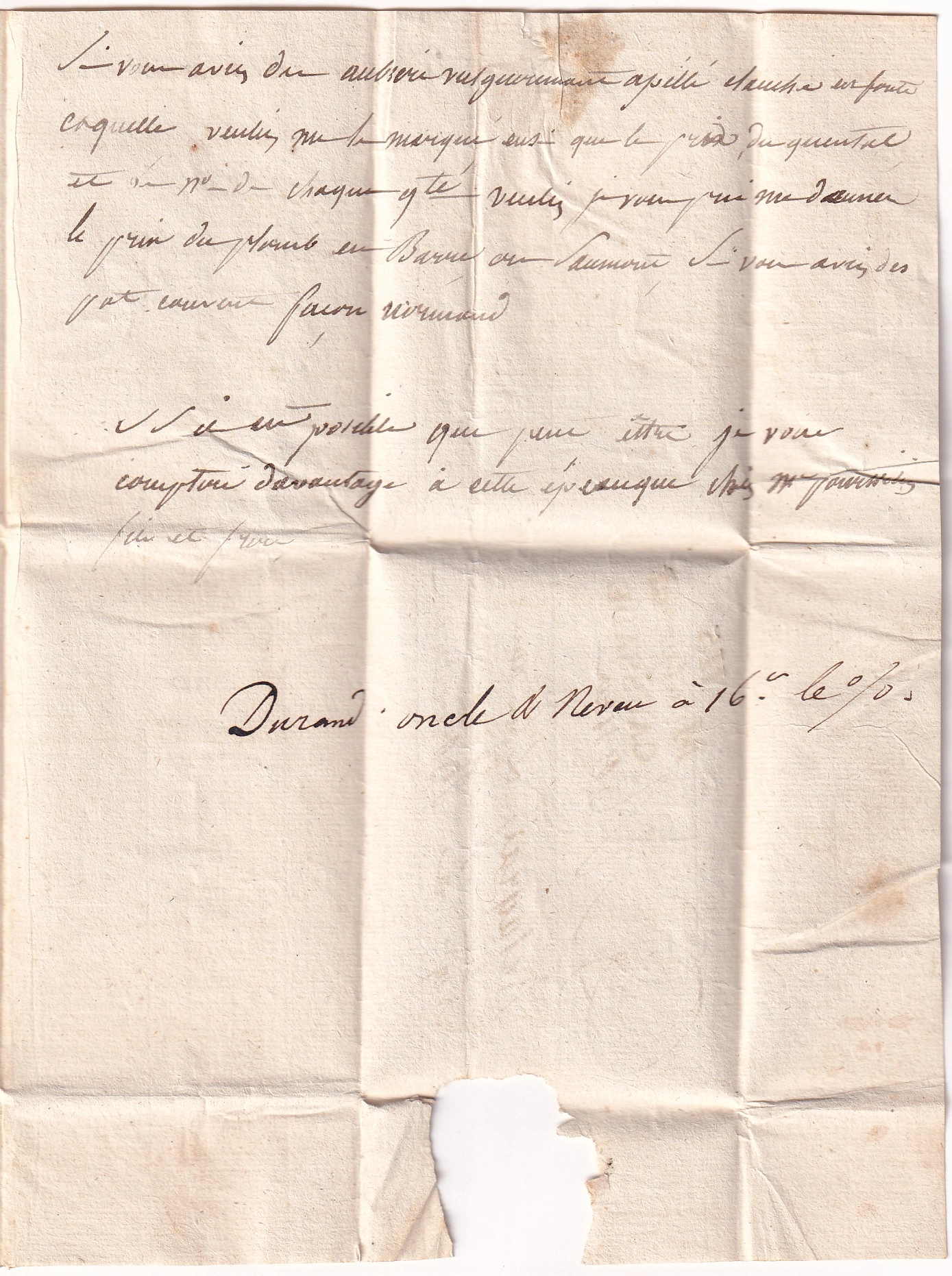 3 DOUBLE CURSIVE 115 MONTPEZAT CAUSSADE SIGNE BAUDOT TARN ET GARONNE  POUR BORDEAUX