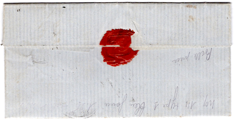 1 N° 14 ETOILE MUETTE PARIS POUR PARIS 1859 LETTRE DOUBLE PORT LOCAL