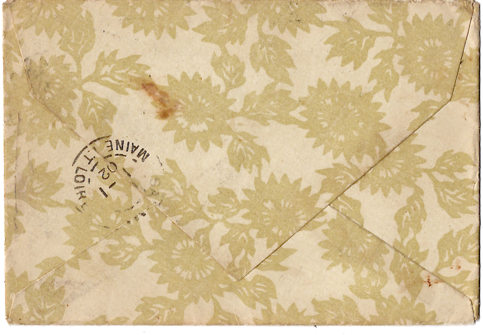 1 MOUCHON 15C ORANGE BELLE ENVELOPPE FLEUR CLAMART 31 DEC 1901 SEINE
