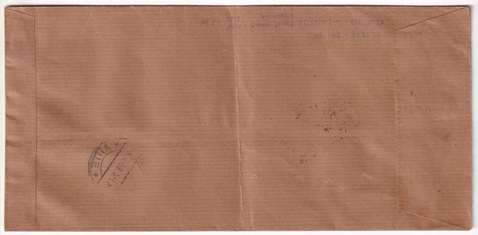 1 N°284A 391 PARIS VIII SUR RECOMMANDE POUR LE LUXEMBOURG 1939