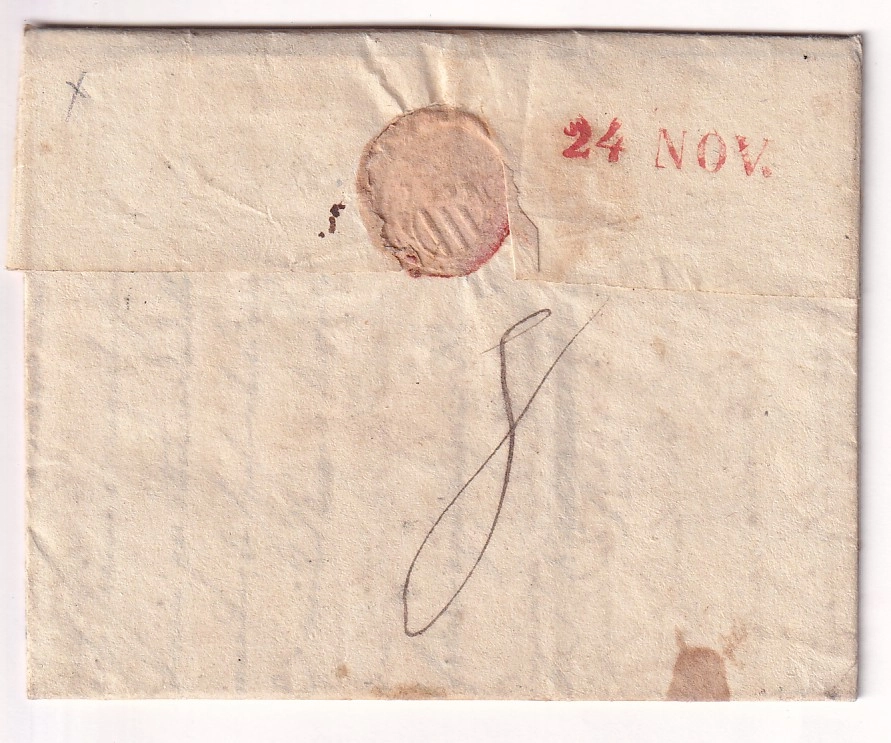 1 MARQUE SARDE PP SCARENA L'ESCARENE ETATS SARDES ALPES MARITIMES POUR TURIN TORINO 1830