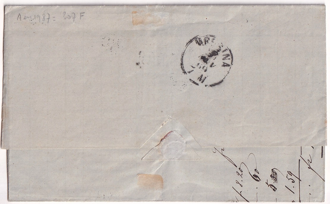 1 N°29 X2 LIGNE U PAQ FR N°4 POUR MESSINE MESSINA ITALIE ITALIA