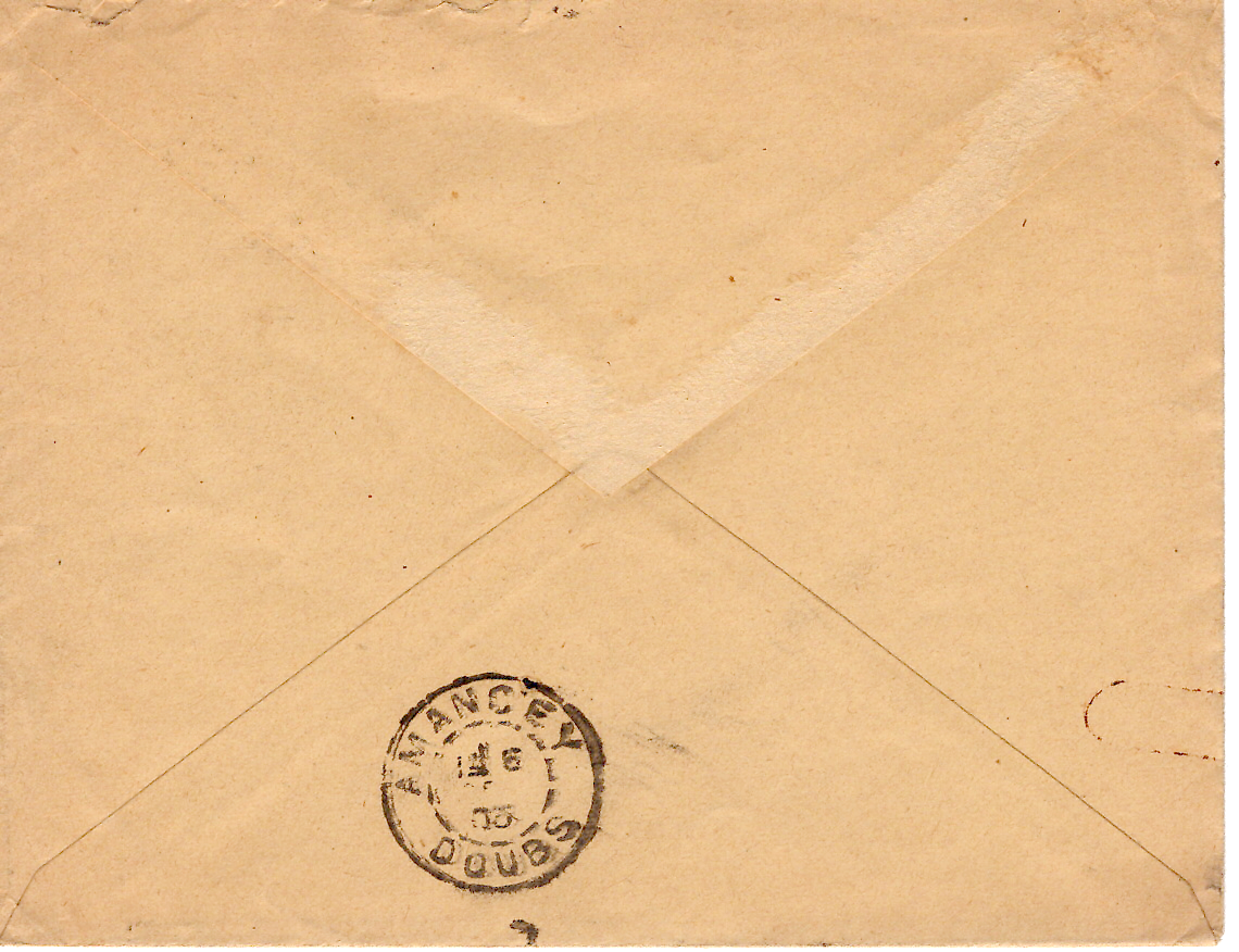 1 SEMEUSE 15C LIGNEE +5C BLANC LETTRE PARIS DEPART 1903 LEVEE EXCEPTIONNELLE
