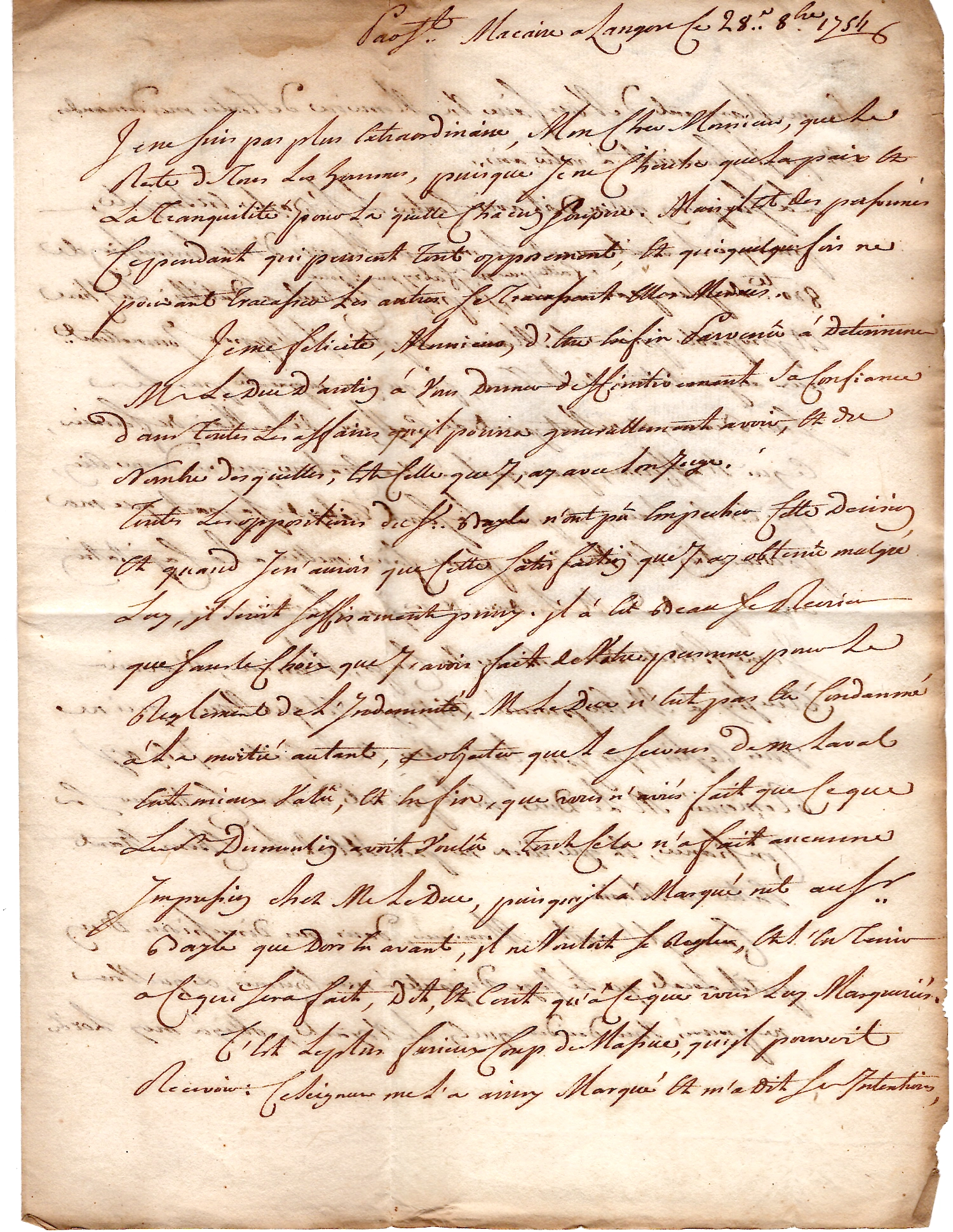 2 GIRONDE MARQUE ST MACAIRE 1753 LETTRE POUR CONDOM GERS COTE 340€
