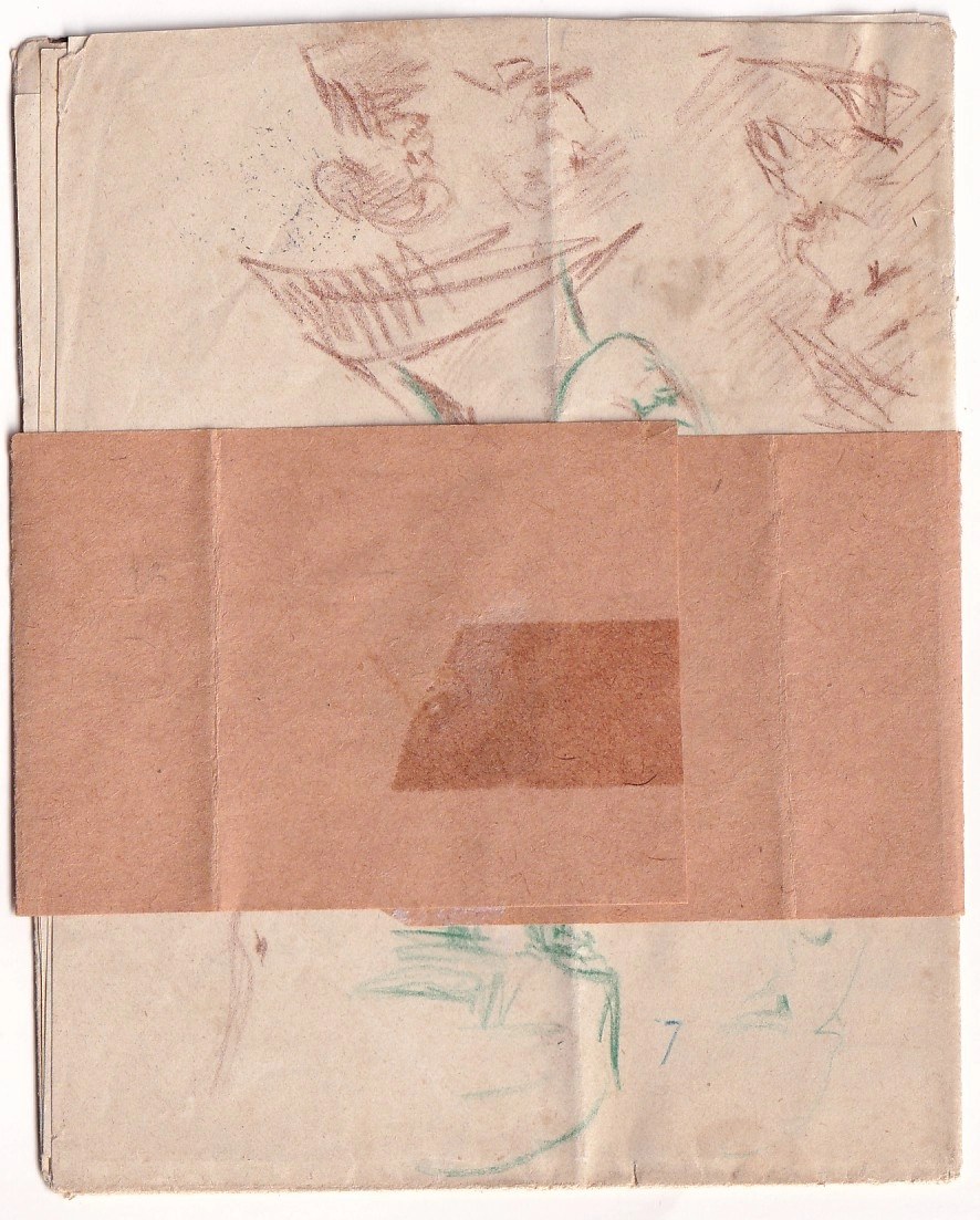 2 N°52 SEUL SUR LETTRE SIGNE CALVES BORDEAUX POUR BORDEAUX BEAUX DESSINS SUR LE DOS DE LA LETTRE