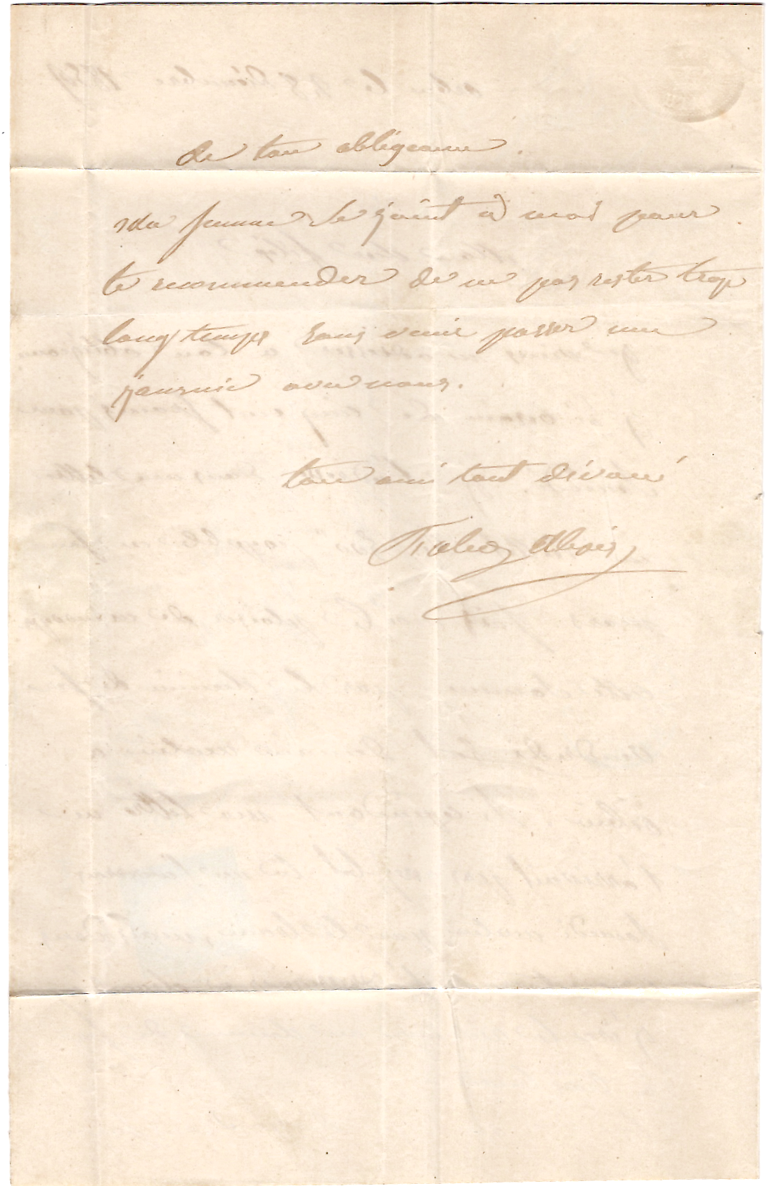 3 SARDE 20C  BELLES MARGES MONTMEILLAN 29 DEC 1858 LETTRE POUR ST JEAN SAVOIE